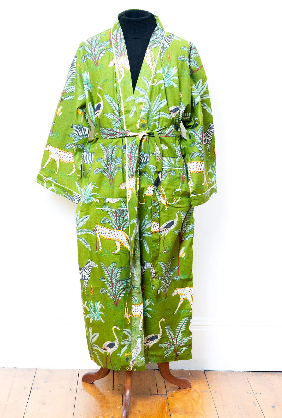 white christmas dresses Terry Cotton Bath Robe in Green Stripe, Xs / S white christmas dresses Terry Cotton Bath Robe in Green Stripe, Xs / S