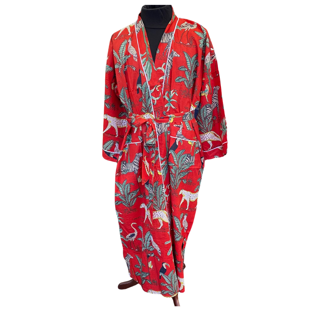 open lace back dress Cotton Dressing Gown