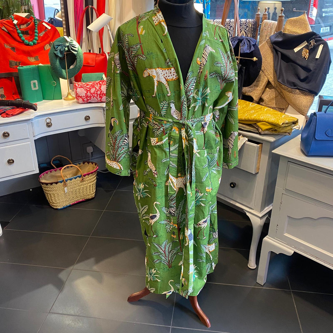 knee length dresses for ladies Cotton Dressing Gown