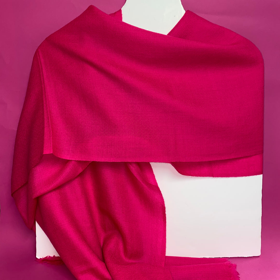 Aaron 100 Cashmere Scarf Fuchsia Costelloe Costelloe